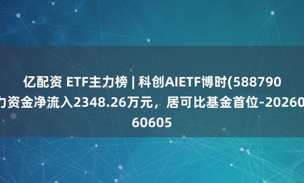 亿配资 ETF主力榜 | 科创AIETF博时(588790)主力资金净流入2348.26万元，居可比基金首位-20260605